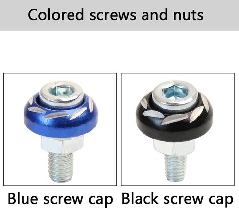 Mokuo 20pcs M6 Cap Cap Procks & Nums مجموعات التشكيلة M6 × 1.0 × 16 مم مع غسالة ديكور الألومنيوم ، المسمار زخرفة إطار لوحة الترخيص ، الأحمر in Kuwait