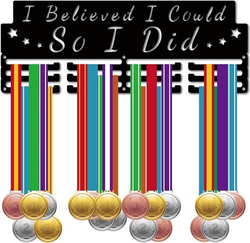 CREATCABIN Be Savage Not Average Medal Hanger Display Medal Holder Sports Medal Rack Frame Iron Decor Hanging Medals for Wall Mount Race Running Gymnastics Swimming Awards Ribbons 15.7 x 5.9Inch Black in Kuwait