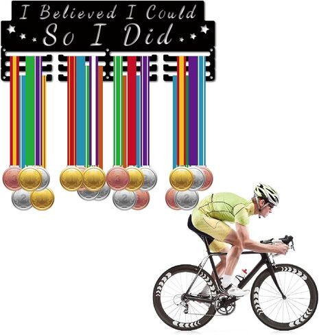 CREATCABIN Be Savage Not Average Medal Hanger Display Medal Holder Sports Medal Rack Frame Iron Decor Hanging Medals for Wall Mount Race Running Gymnastics Swimming Awards Ribbons 15.7 x 5.9Inch Black in Kuwait