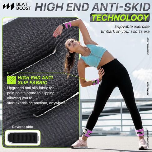 Ankle Wrist Weights for Women Men A Pair of 2 4 6 8 10 Lbs BeatBoost Arm Leg Weight Set with Adjustable Straps for Walking Pilates Exercise Workout Gym Aerobics in Kuwait
