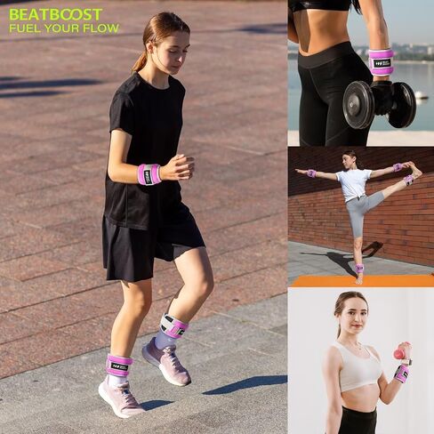 Ankle Wrist Weights for Women Men A Pair of 2 4 6 8 10 Lbs BeatBoost Arm Leg Weight Set with Adjustable Straps for Walking Pilates Exercise Workout Gym Aerobics in Kuwait
