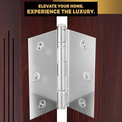 Solid Brass Door Hinge Heavy Duty Ball Bearing 3x3 Inch - Set of 2 Hinges (Antique Brass) in Kuwait