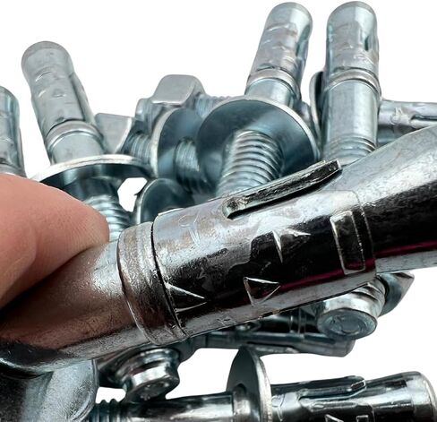 مرساة إسفين مطلي بالزنك ، 5/8 "× 5" ، 4 عبوات ، تشمل المكسرات والغسالات in Kuwait