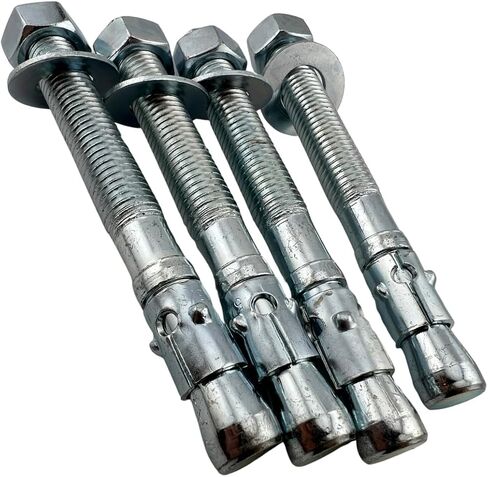 مرساة إسفين مطلي بالزنك ، 5/8 "× 5" ، 4 عبوات ، تشمل المكسرات والغسالات in Kuwait