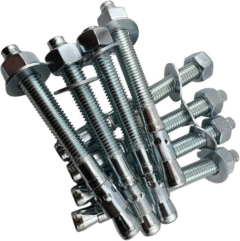 مرساة إسفين مطلي بالزنك ، 5/8 "× 5" ، 4 عبوات ، تشمل المكسرات والغسالات in Kuwait