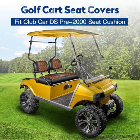 Nokins Golf Cart Cart Covers Fit Club Car DS Pre-2000 Seat Cushion و Golf Cart Vinyl Diamond Pront Coves و Soft/Scratch-Detistan in Kuwait