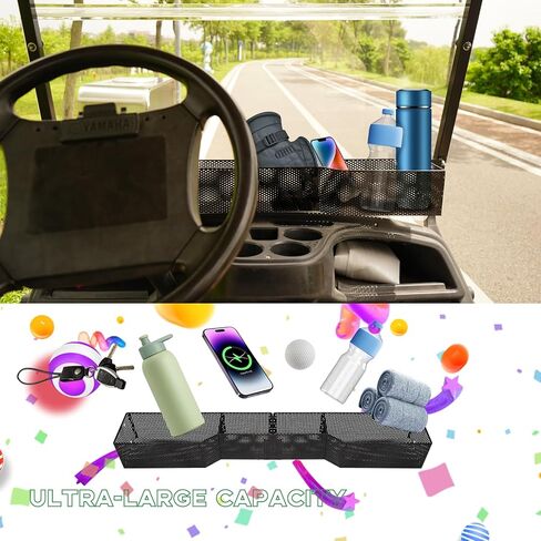 XUANYUDG0769 Golf Cart Front Inner Basket Mesh Storage Tray Organizer for EZGO TXT(1994 up) & RXV Extended Additional Storage for Golf Carts in Kuwait