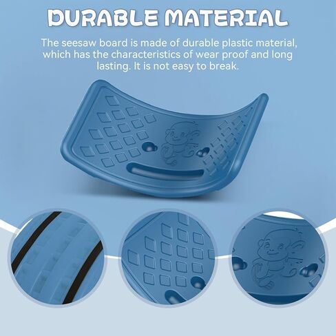 Rocker Board Balancing Training,Balance Board, Plastic Balance Seesaw Board with Elastic Ball, Improves Motor Skills and Build Core Strength, for Kids Toddlers Teens Balance Training, Balance boa in Kuwait