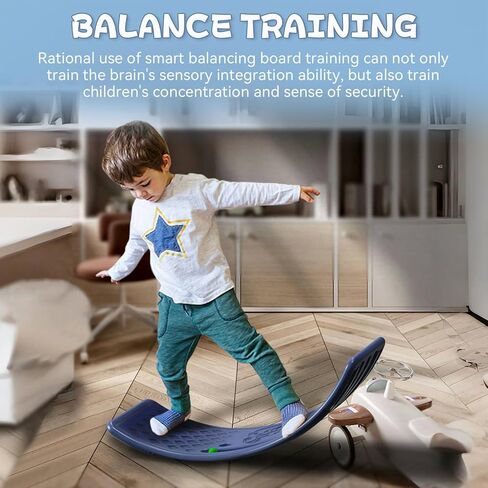 Rocker Board Balancing Training,Balance Board, Plastic Balance Seesaw Board with Elastic Ball, Improves Motor Skills and Build Core Strength, for Kids Toddlers Teens Balance Training, Balance boa in Kuwait