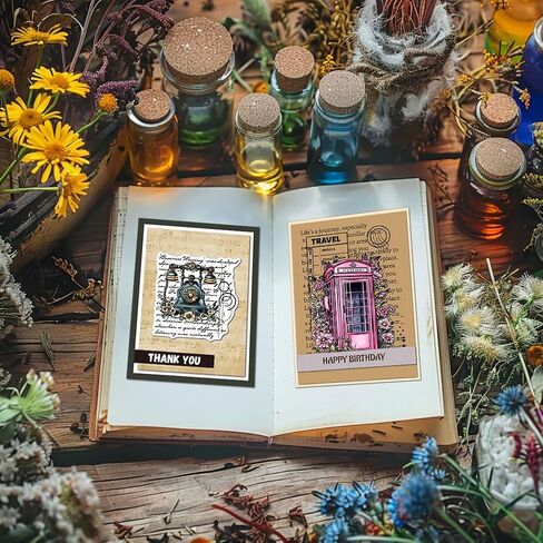 طُعم السمك من GLOBLELAND طوابع شفافة خلفية عتيقة لأسماك المحيط بطاقة بريدية من السيليكون مع بوصلة لصنع البطاقات ديكور ألبوم القصاصات in Kuwait