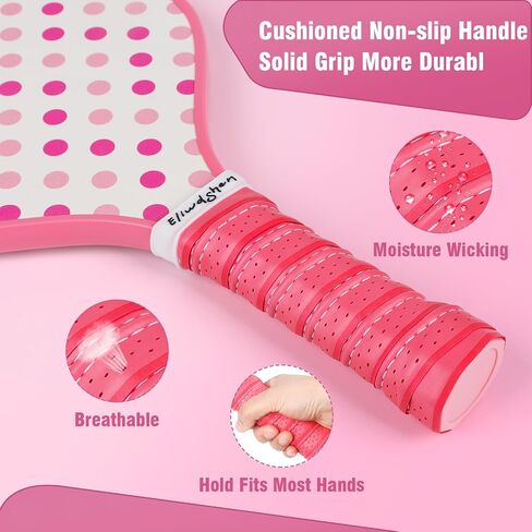 Wood Pickle Paddles Set of 4 with 4-40 Holes Pickleball Balls and Carry Bag, Wood Pickle Rackets Gifts for Adults, Kids and Beginners with Comfort Grip NE1 in Saudi Arabia