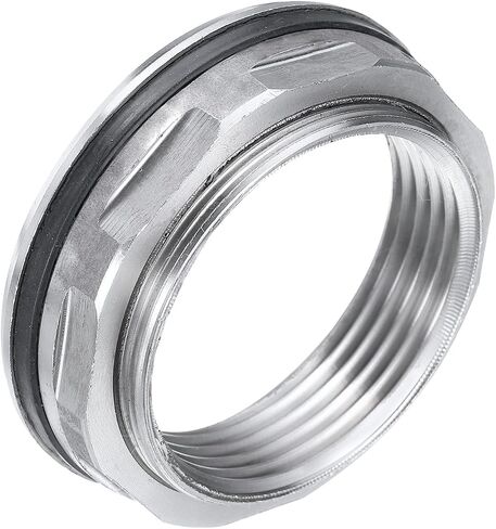 UXCELL 2PCS Bulkhead Fitting 1 "Female 304 Stains Stefic Feethic Tank Mostic Adapter Thru-Bulk Pipe مع شريط ختم لخزان الماء وحوض الاستحمام وحوض بالوعة in Saudi Arabia