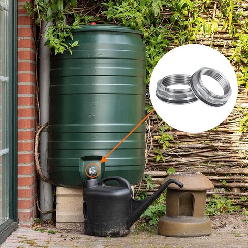 UXCELL 2PCS Bulkhead Fitting 1 "Female 304 Stains Stefic Feethic Tank Mostic Adapter Thru-Bulk Pipe مع شريط ختم لخزان الماء وحوض الاستحمام وحوض بالوعة in Saudi Arabia