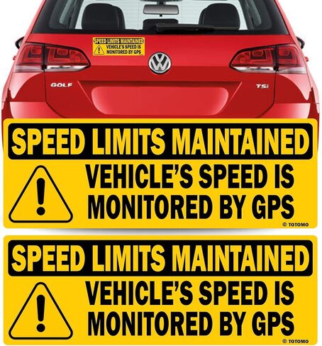 TOTOMO Red 10pk Vehicle Speed is Monitored by GPS Speed Limits are maintained Sticker 10"x3.5" Highly Reflective Premium Quality Car Safety Caution Sign #SDM-14R-10pk in Kuwait