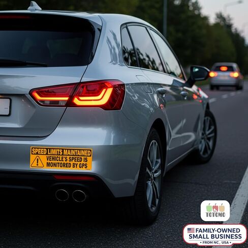 TOTOMO Red 10pk Vehicle Speed is Monitored by GPS Speed Limits are maintained Sticker 10"x3.5" Highly Reflective Premium Quality Car Safety Caution Sign #SDM-14R-10pk in Kuwait