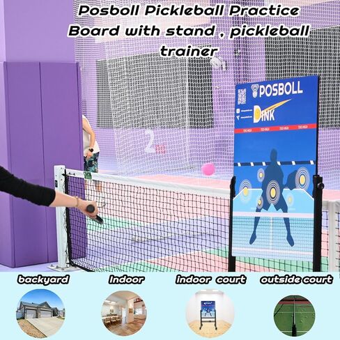 Pickleball Practice Board Pickleball Dink Rebounder with Stand,Pickleball Wall for Practice,Dink Board for Pickleball Training, Adjustable Pickleball Practice Rebounder Pad,Portable Dink Guru in Saudi Arabia