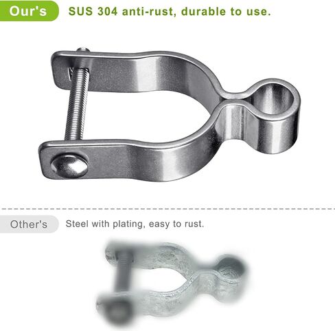 304 Stainless Steel Chain Link Fence Gate Post Hinge, Heavy Duty Gate Hinges, 1-3/8'' Male Post Gate Hinges fit 1-3/8'' Outer Diameter Post/Pipe, 2pcs in Kuwait
