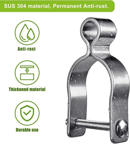 304 Stainless Steel Chain Link Fence Gate Post Hinge, Heavy Duty Gate Hinges, 1-3/8'' Male Post Gate Hinges fit 1-3/8'' Outer Diameter Post/Pipe, 2pcs in Kuwait