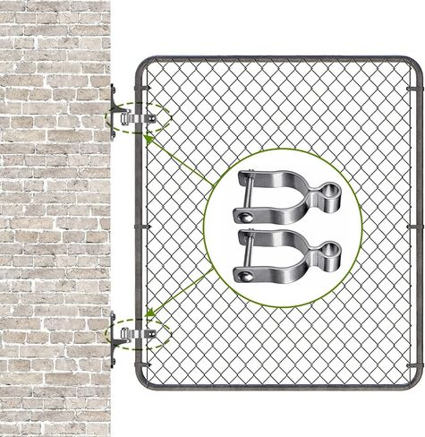 304 Stainless Steel Chain Link Fence Gate Post Hinge, Heavy Duty Gate Hinges, 1-3/8'' Male Post Gate Hinges fit 1-3/8'' Outer Diameter Post/Pipe, 2pcs in Kuwait