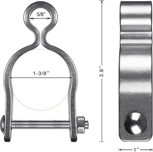 304 Stainless Steel Chain Link Fence Gate Post Hinge, Heavy Duty Gate Hinges, 1-3/8'' Male Post Gate Hinges fit 1-3/8'' Outer Diameter Post/Pipe, 2pcs in Kuwait