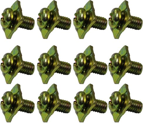 32pcs M4x8 Terminal Block Screws with 8x8mm Square Washers, Color Zinc Plated Carbon Steel, Galvanized Yellow in Kuwait