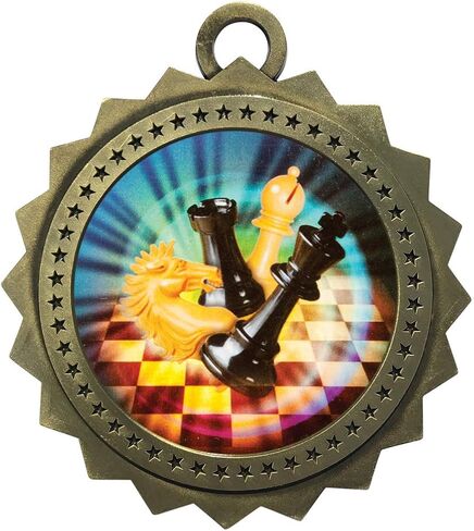 Express Medals Various Styles 1 to 50 Pack of Gold Chess Medals Trophy Award with Neck Ribbon Medal Trophies Gift Prize in Kuwait