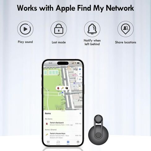 جهاز تعقب Utag GPS للأطفال مخفي، جهاز تعقب المفاتيح مقاوم للماء مزود بدبوس، يعمل مع Apple Find My (iOS فقط)، الوضع المفقود، مناسب للأطفال وكبار السن والحيوانات الأليفة وحقيبة الظهر والأمتعة in Kuwait