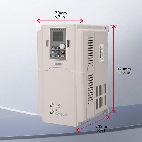 VFD 220V 4KW 5HP 16A Single or Three Phase Input to 3 Phase 0-3000Hz Output Variable Frequency Drive Control Inverter for Spindle Motor CNC Speed Control in Kuwait