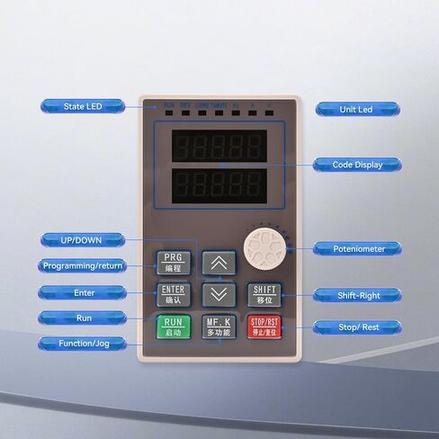 VFD 220V 4KW 5HP 16A Single or Three Phase Input to 3 Phase 0-3000Hz Output Variable Frequency Drive Control Inverter for Spindle Motor CNC Speed Control in Kuwait
