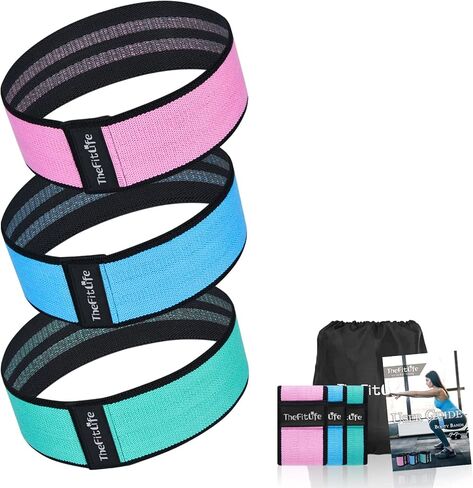 نطاقات تمرين مقاومة الحياة للحياة للنساء - نطاقات تمرين للأقمشة للغنيمة والورك واللمعان والساق والفخذ والقرصنة ورفع الحلقات المخرجة واللياقة البدنية لصالح صالة الألعاب الرياضية المنزلية in Kuwait