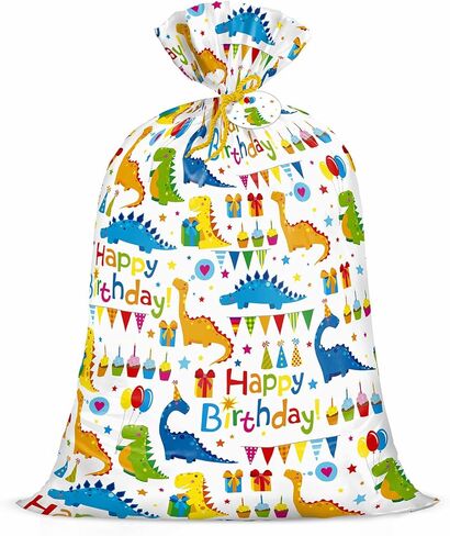 Loveinside Jumbo Large Plastic Gift Bag, Birthday Design Plastic Bag with Tag and Tie for Birthday Party, Graduation, Baby Shower - 56" x 36", 1 Pcs - Animal in Saudi Arabia