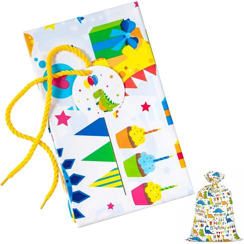Loveinside Jumbo Large Plastic Gift Bag, Birthday Design Plastic Bag with Tag and Tie for Birthday Party, Graduation, Baby Shower - 56" x 36", 1 Pcs - Animal in Saudi Arabia
