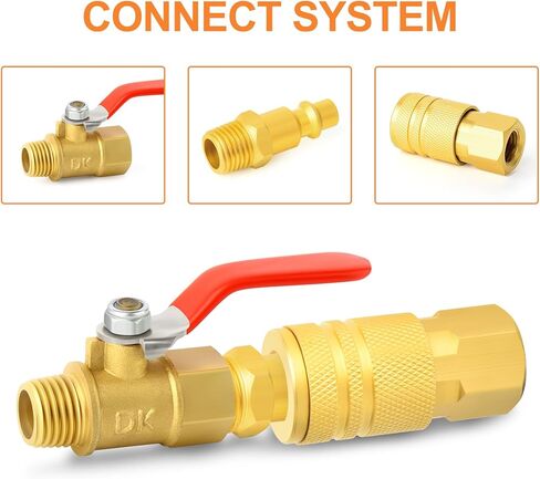 GASHER 1/4 Inch Ball Valve 304 Stainless Steel Mini Shut Off Valve with Stainless Steel Handle in Kuwait