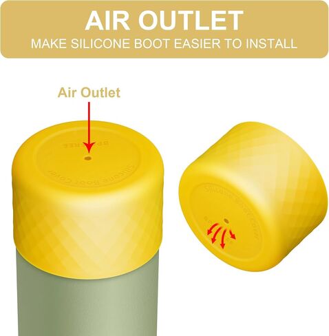 حذاء السيليكون لزجاجة ماء Owala ، غلاف واقٍ مضاد للانزلاق لزجاجات مياه من الفولاذ المقاوم للصدأ/تويست/فليب in Kuwait