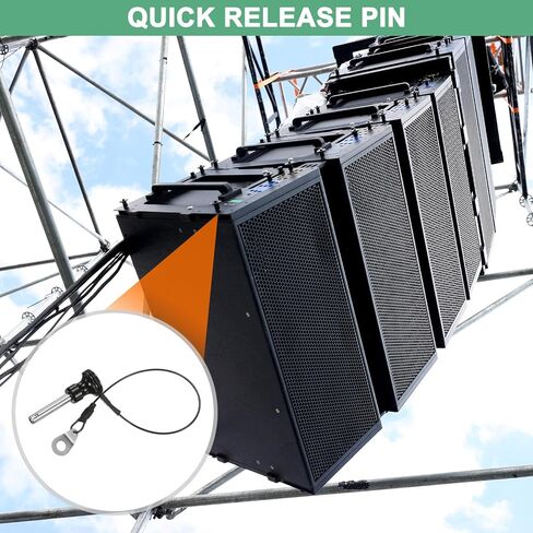 دبوس قفل الكرة، قطر 1/4 بوصة [6 مم]، 1-3/8 [35 مم] طول الاستخدام، دبابيس سريعة الفك بزر ضغط مع كابل حبل لمكبر الصوت/الطيران/صالة الألعاب الرياضية/الآلة [304 الفولاذ المقاوم للصدأ] in Kuwait