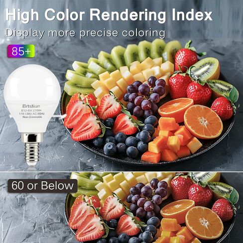 مصابيح إضاءة G45 Globe لمروحة السقف، مصابيح إضاءة مروحة السقف E12 LED، ما يعادل 40 وات، ضوء النهار الأبيض 5000 كلفن، مصابيح إضاءة شمعدان بقاعدة صغيرة، 600 لومن، غير قابلة للتعتيم، 6 عبوات in Saudi Arabia