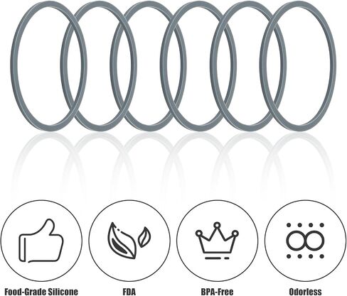 6pcs Replacement Gasket Compatible with Under Armour 32oz Squeeze Water Bottle, Silicone Lid Seal Replacement for Under Armour Water Cup Lid Ring Accessory Part for 32oz Squeeze Water Bottle in Saudi Arabia