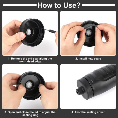 6pcs Replacement Gasket Compatible with Under Armour 32oz Squeeze Water Bottle, Silicone Lid Seal Replacement for Under Armour Water Cup Lid Ring Accessory Part for 32oz Squeeze Water Bottle in Saudi Arabia