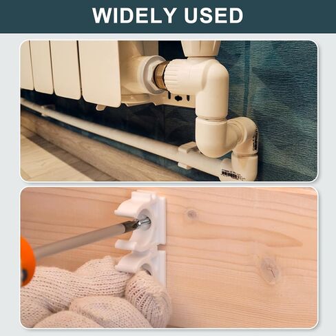 uxcell 6Pcs PVC Water Pipe Clamps Clips, U-Shaped Tubing Hose Buckles, Irrigation Tube Holder for 63mm OD for TV Trays Tubing Hose Hanger Support Tubing, Black in Kuwait