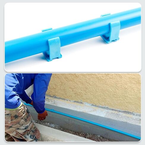 uxcell 6Pcs PVC Water Pipe Clamps Clips, U-Shaped Tubing Hose Buckles, Irrigation Tube Holder for 63mm OD for TV Trays Tubing Hose Hanger Support Tubing, Black in Kuwait