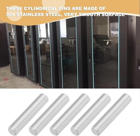 Create idea 50pcs 5x45mm Shelf Bracket Dowel Pins 304 Stainless Steel Round Head Flat Chamfered End Dowel Pin for Bookcase Furniture Repairing Installation in Kuwait