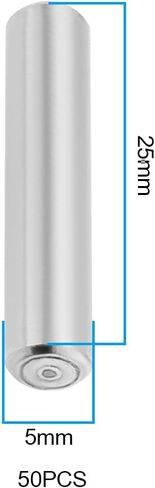 Create idea 50pcs 5x45mm Shelf Bracket Dowel Pins 304 Stainless Steel Round Head Flat Chamfered End Dowel Pin for Bookcase Furniture Repairing Installation in Kuwait