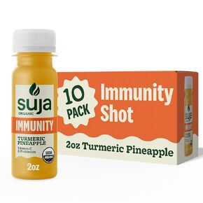 Suja Organic Immunity Wellness Shot مع الكركم والبروبيوتيك 2 أونصة، سائل (عبوة من 10)