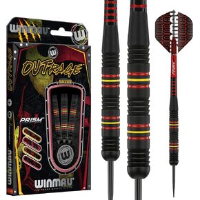 مجموعة سهام نحاسية من WINMAU Outrage 20-23 جرام مع رحلات بريزم وأعمدة (سيقان)