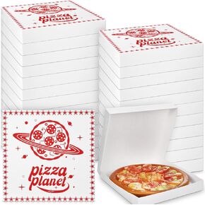 Gersoniel 24 PCS Valentine Mini Pizza Box 6.3 × 6.3 × 0.9 بوصة بيتزا بيتزا صناديق التغذية الصناديق