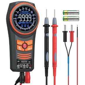Proster Smart MultiMeter Voltmeter - 6000 عدد القابل لإعادة الشحن الرقمي الأذكياء متعدد القياس متعدد القياس MultiMetro TRMS الجهد الجهد الجهد الجهد الحالي مع NCV ودرجة الحرارة