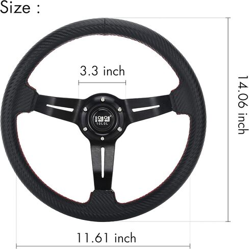 عجلة قيادة عربة الجولف 10L0L، تصميم عالمي يناسب Yamaha EZGO RXV & TXT، Club Car DS، Club Car Precedent Tempo معظم عربة الجولف in Kuwait