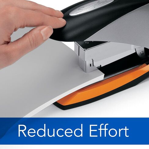 Swingline Stapler, Full Strip Desktop Stapler, 40 Sheet Capacity, Low Force, Optima 40, Silver/Black/Orange (87840) in Kuwait
