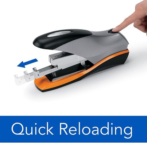 Swingline Stapler, Full Strip Desktop Stapler, 40 Sheet Capacity, Low Force, Optima 40, Silver/Black/Orange (87840) in Kuwait