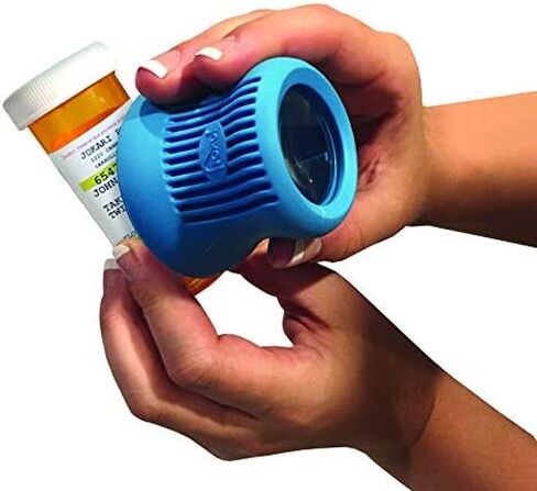 Jokari Easy Open Prescription Medicine Bottle Opener and Built In Magnifying Glass 2 Pack. Helps Read Medical Pharmacy Label Print To Ensure Taking Correct Pills and Dosage. Unscrews Caps Easily Too. in Kuwait